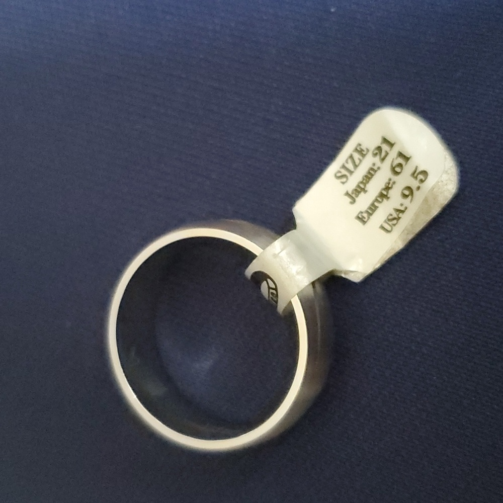 Stainless Steal Laser Etched Ring - Matte Finish - Picture 6 of 7